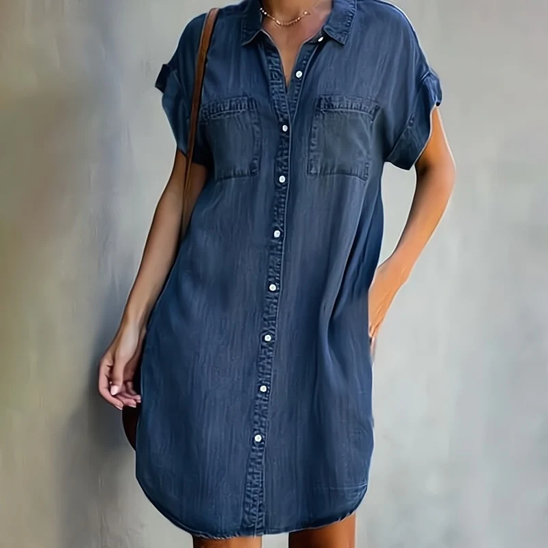 DENIM DELIGHT™ Shift Dress – Timeless Style Meets Everyday Comfort