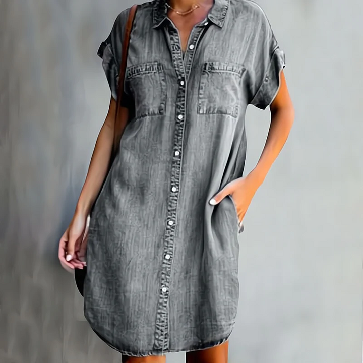 DENIM DELIGHT™ Shift Dress – Timeless Style Meets Everyday Comfort