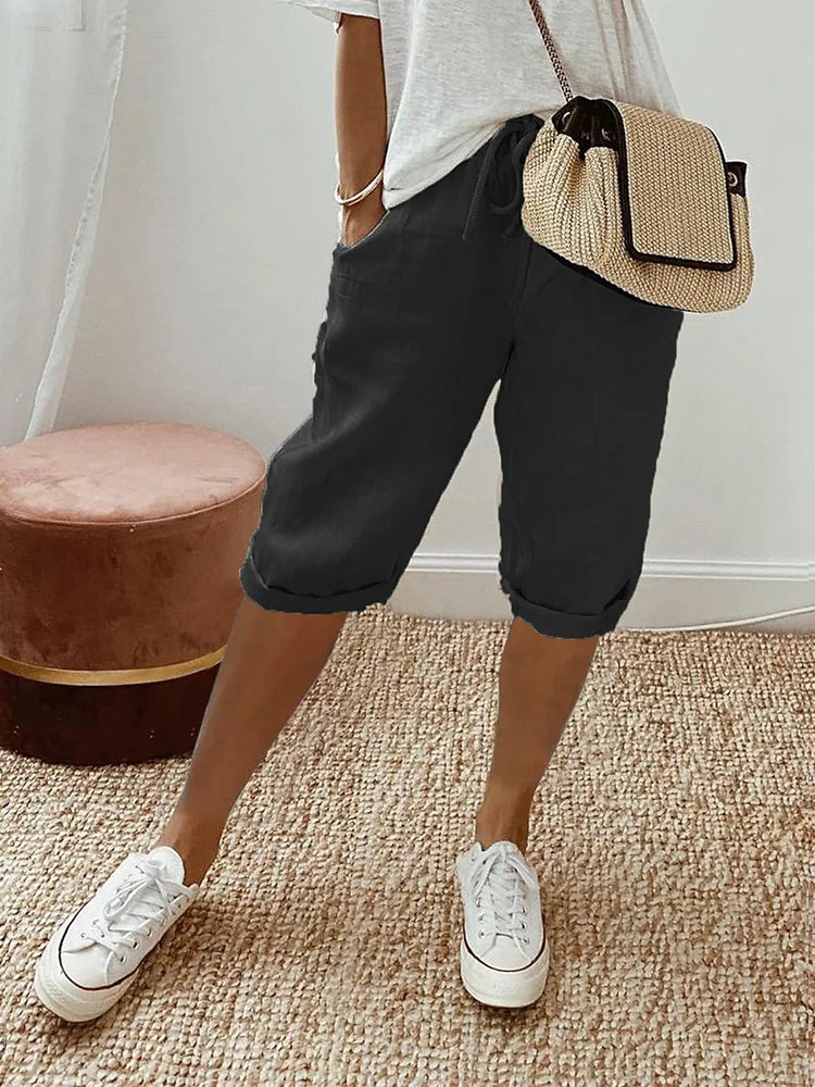 FELIZ™ -  Drawstring Cotton Trousers