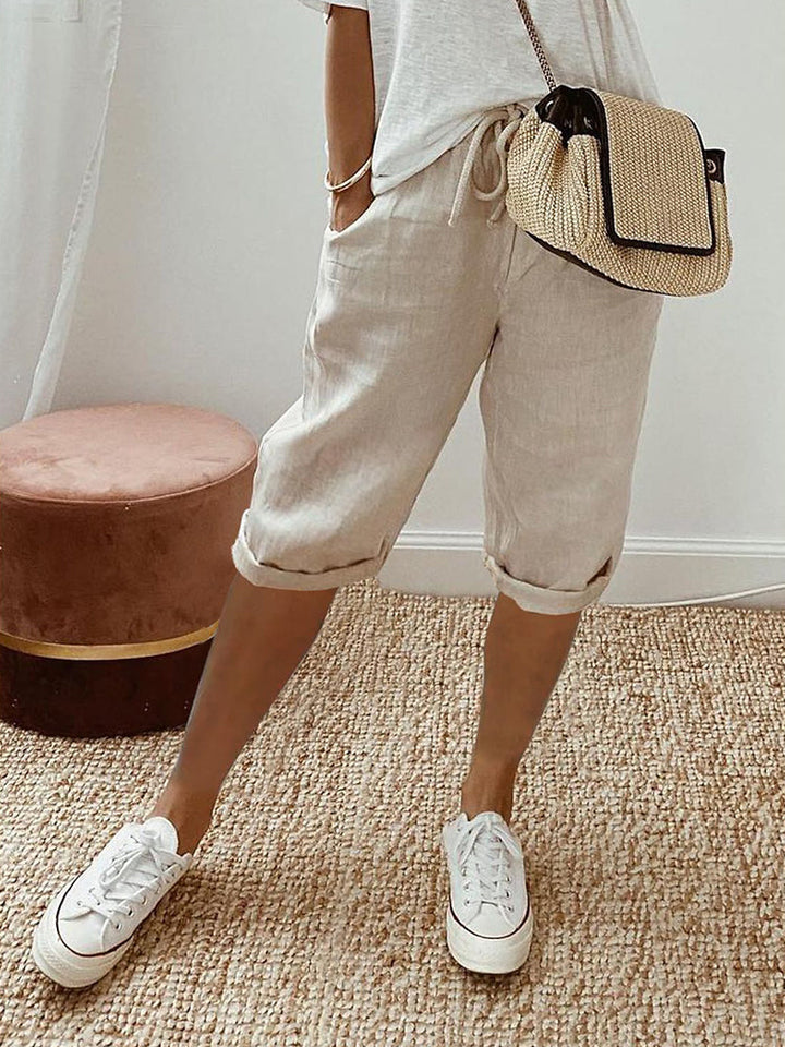 FELIZ™ -  Drawstring Cotton Trousers